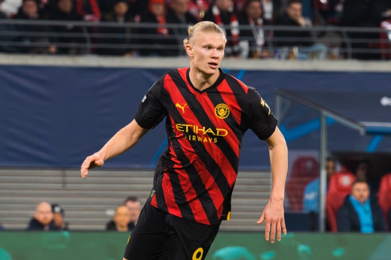 Erling Haaland in Aktion in einem UEFA-Klubwettbewerb
